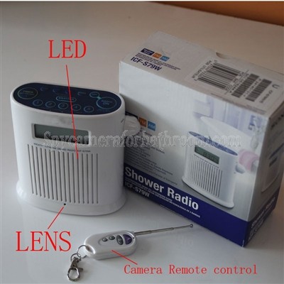Clock Radio Spy Camera Motion Activated Bathroom LCD Radio Hidden 1080P HD Pinhole Bathroom Spy Camera DVR 32GB